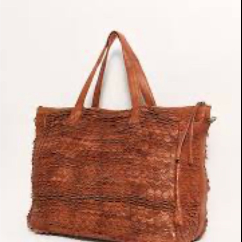 Free People Santa Barbara leather duffle